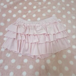 Pink Ruffled Skirt with bow on the back